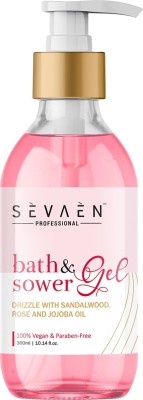 sevaen Bath & Shower gel 300 ml. Drizzle With Sandalwood,Rose and Jojoba Oil(300 ml)