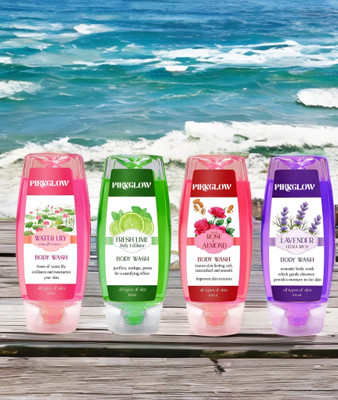 PIRKGLOW Orchid Glow smooth and moisturised Body wash(4 x 100 g)