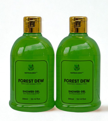 Nastroscience Combo Forest Dew Natural Skin Care Shower Gel with Recharged Water(2 x 300 ml)