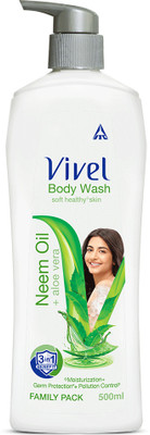 Vivel Purifying Body Wash Neem Oil & Aloe Vera Moisturizing Shower Gel, Pump Bottle(500 ml)