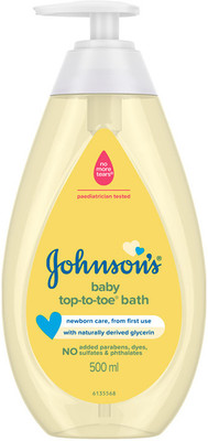 JOHNSON'S Baby Top-to-Toe Bath| No tears formula| Gentle wash| pH balanced(500 ml)