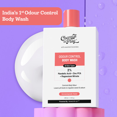 Chemist at Play Odour Control Body Wash - Controls Odour, Long Lasting Freshness, Regulate Sweat(236 ml)