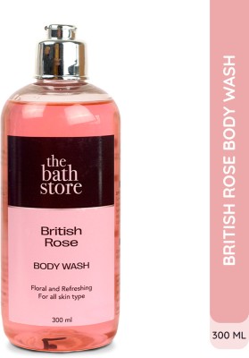 The Bath Store British Rose Shower Gel | Deeply cleanses & Hydrates skin | Vegan & Paraben Free(300 ml)