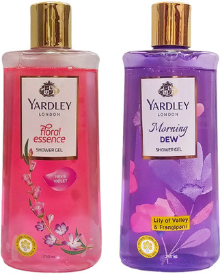 Yardley London VIOLET AND MORNING DEW SHOWER GEL ,250 ML EACH,PACK OF 2.(2 x 250 ml)