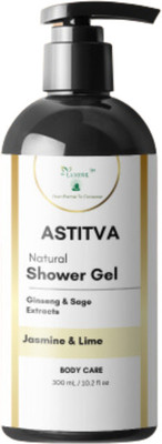LA MONK Astitva Shower Gel with Ginseng & Sage Extracts (Jasmine & Lime)(300 ml)
