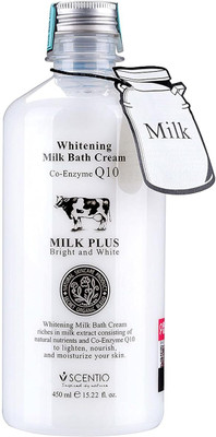 SCENTIO Whitening Milk Plus Bright Bath Cream(450 ml)