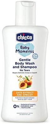 Chicco Baby Moments Gentle Body Wash And Shampoo with Natural ingredients, 200 ML(200 ml)