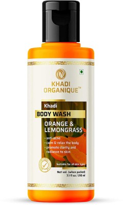 khadi ORGANIQUE Orange & Lemongrass Body Wash For Glowing of your Skin(2 x 105 ml)