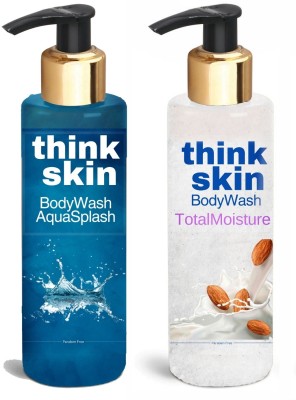 Think skin aqua and total moisture body wash pack of 02(2 x 200 ml)