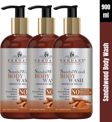 Verdant Natural Care Sandalwood Body Wash(3 x 300 ml)