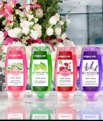 PIRKGLOW Golden Caress smooth and moisturised Body wash(4 x 100 g)