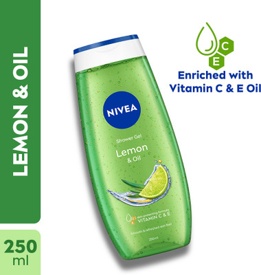 NIVEA Lemon & Oil Shower Gel - With Refreshing Scent, Body Wash For Men & Women(250 ml)