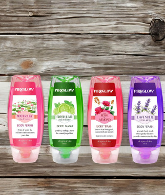 PIRKGLOW Grapefruit Rush smooth and moisturised Body wash(4 x 100 g)