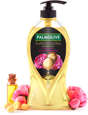 PALMOLIVE Macadamia Oil & Peony Flower Luminous Oils Invigorating, Moisturizing Body Wash|(750 ml)