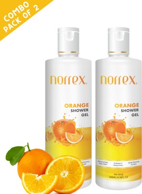 NORREX Combo Orange Shower Gel Pack of 2(2 x 200 ml)