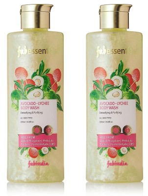fabessentials Avacado Lychee Body Wash | infused with Almond Oil - 250 ml x Pack of 2(2 x 250 ml)