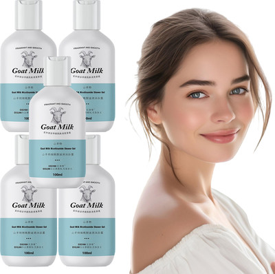 MDJ Goat Milk Shower Gel Set – 5 Bottles for Soft & Smooth Skin(5 x 100 ml)