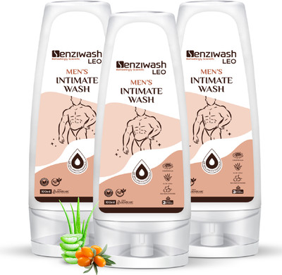 senziwash Leo Intimate Wash For Men |pH Balanced |Aloe Vera |Prevents Itching & Bad Odor(3 x 100 ml)