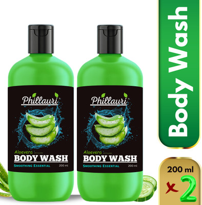 Phillauri Aloevera Refreshing and Nourishing Shower with Our Moisturizing Body Wash(2 x 200 ml)