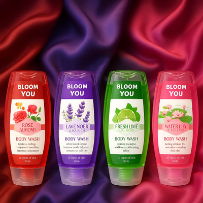 BLOOM YOU ScentBloom 4-in-1 Shower Elixir(4 x 100 ml)