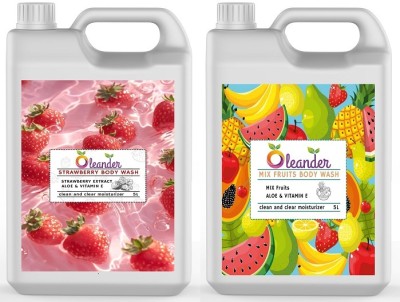 oleander STRAWBERRY & MIX FRUIT Moisturizing Shower Gel - 10 L(2 x 5000 ml)