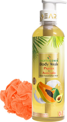Earthgenix Body Wash Papaya & Avocado, For Even Toned & Fair Skin Skin(300 ml)