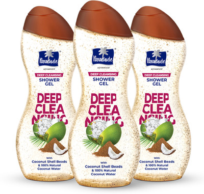 Parachute Advansed Deep Cleansing Shower Gel Daily Exfoliation, Coconut Shell Beads & Coconut Water (3 X 250 Ml) For Rs. 233 @ 70 %