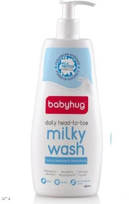 babyhug Gentle Cleaning & Moisturising Daily Head to Toe Milky Wash(400 ml)