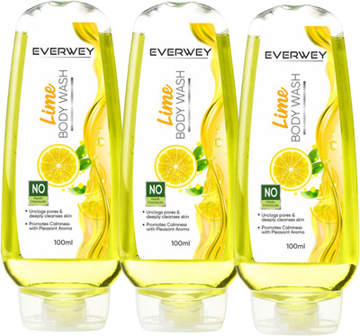Everwey Daily refreshing Lime Body Wash Pack Of 3(3 x 100 ml)