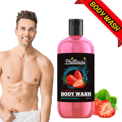 Phillauri Strawberry Body Wash For Deeply Nourishing And Moisturizing Soft And Smooth Skin(200 ml)