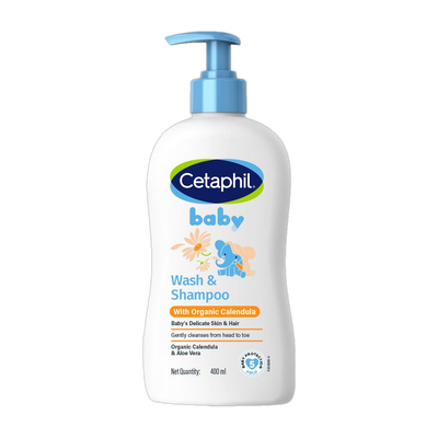 Cetaphil Baby Wash & Shampoo with Organic Calendula(400 ml)