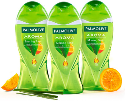 PALMOLIVE Orange Essential Oil & Lemongrass Aroma Morning Tonic Body Wash Combo (3 X 250 Ml) For Rs. 274 @ 60 %