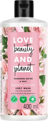 Love Beauty And Planet Natural Murumuru Butter & Rose Glow Body Wash, Gentle Plant-based Cleanser, Paraben Free, Sulphate Free(400 ml)