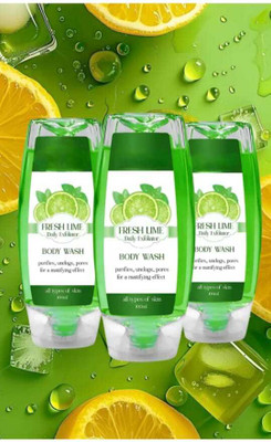 Dexklut Refreshing Lime Body wash Shower Gel(3 x 100 ml)