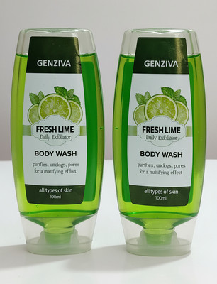 Genziva Fresh Lime - Body Wash (Pack of 2)(2 x 100 ml)
