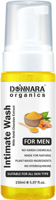 DONNARA organics Men's Intimate Wash with Haldi Chandan Extract Hygiene Care Pack of 1 of 150ML(150 ml)