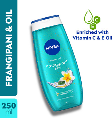 NIVEA Body Wash, Frangipani & Oil Shower Gel, Pampering Care with Refreshing Scent of Frangipani Flower(250 ml)