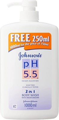 JOHNSON'S PH 5.5 2 in 1 Body Wash with Moisturizers,(1000 ml)