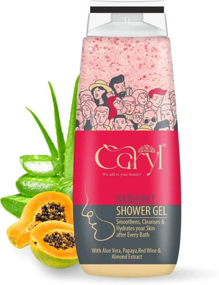 CARYL Radiance Body Wash with Aloe Vera, Papaya, Red Wine & Almond Extract(280 ml)