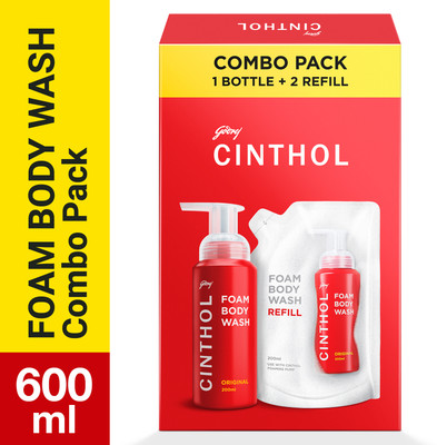 CINTHOL Original Foam Body Wash - Combi Pack(3 x 200 ml)