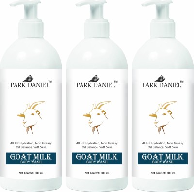 PARK DANIEL Goat Milk Body Wash Moisturizing your Skin Cleanser Pack 3 of 300ML(3 x 300 ml)