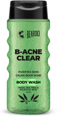BEARDO B-Acne Clear Body Wash for Men | Neem, Tea Tree and Salicylic Acid | Clean Skin(500 ml)