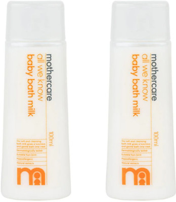 Mothercare ALL WE KNOW BABY MILK BATH 100ML EACH (PACK-2)(2 x 100 ml)