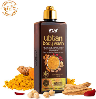 WOW SKIN SCIENCE Ubtan Body Wash With Chickpea Flour, Almond , Saffron & Turmeric Extracts(250 ml)