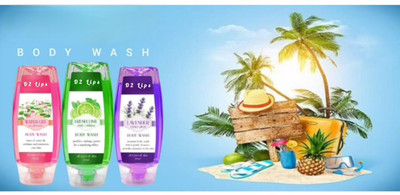 D2 LIPS Fresh Moisturised Body Wash Set of 3(3 x 100 ml)