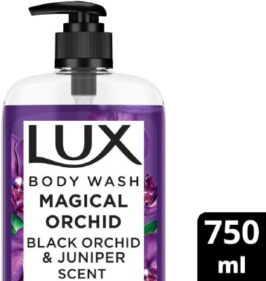 LUX Body Wash, XL Pump, Fragrant Skin Black Orchid Scent & Juniper Oil(750 ml)