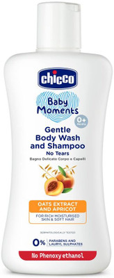 Chicco Gentle Body Wash And Shampoo, Paraben & Phenoxyethanol Free, 0M+(200 ml)