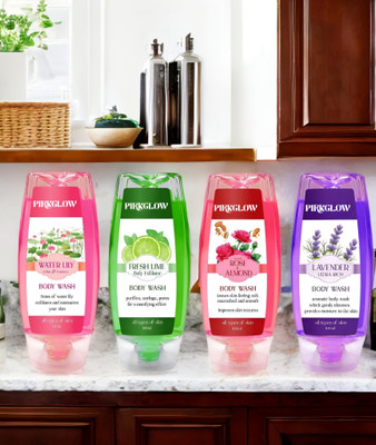 PIRKGLOW Pineapple Glow smooth and moisturised Body wash(4 x 100 g)