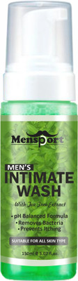 Mensport Intimate Care for Private Parts Men with Tea Tree,Pure & Safe Pack 1 of 150ML(150 ml)