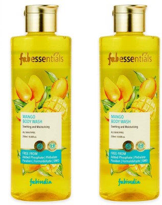 fabessentials Mango Body Wash | with the Goodness of Olive Oil - 250 ml x Pack of 2(2 x 250 ml)